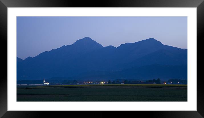 Krvavec and the Kamnik Alps at dawn, Slovenia. Framed Mounted Print by Ian Middleton