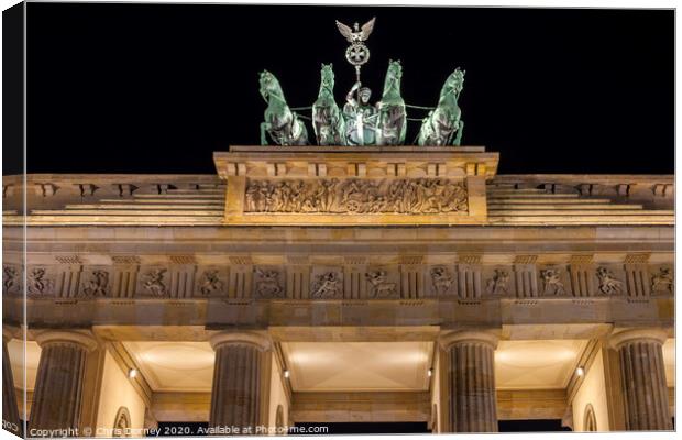 The Brandenburg Gate in Berlin Canvas Print by Chris Dorney