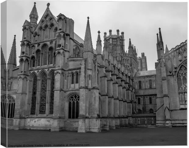 Ely Cathedral bw Canvas Print by Chris Yaxley