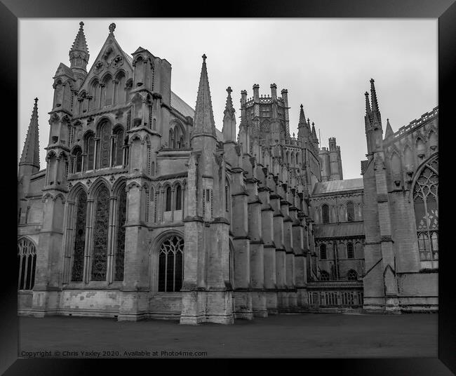 Ely Cathedral bw Framed Print by Chris Yaxley