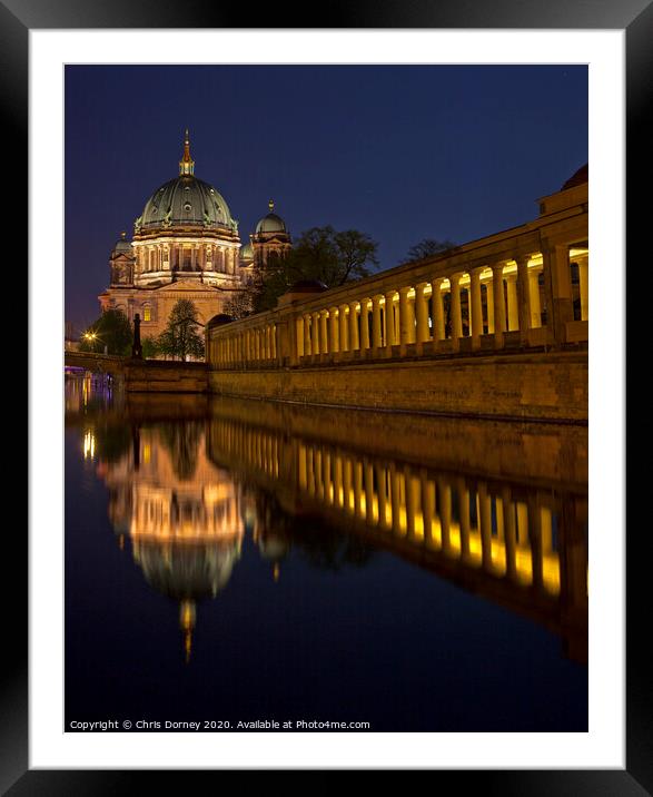 Berliner Dom and Altes Museum in Berlin Framed Mounted Print by Chris Dorney