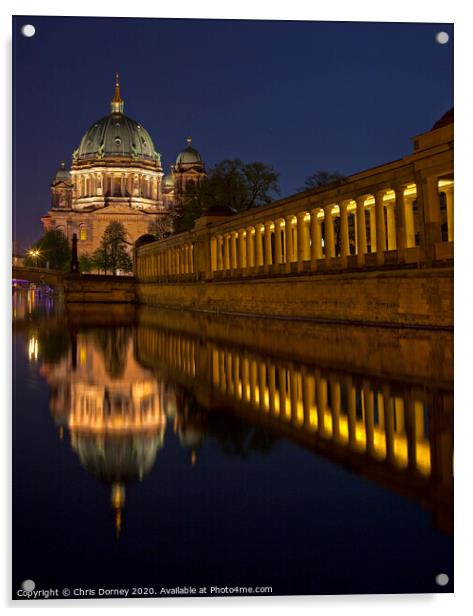 Berliner Dom and Altes Museum in Berlin Acrylic by Chris Dorney