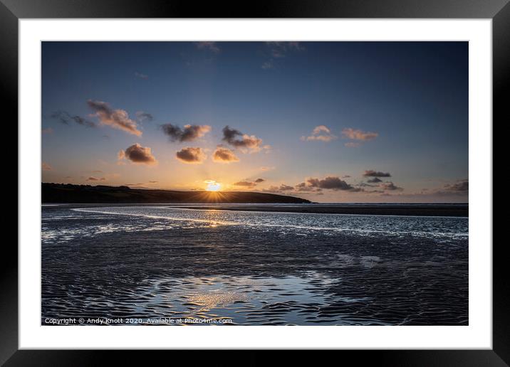 Crannock bay Cornwall October 2020 Framed Mounted Print by Andy Knott