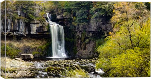 Thornton Force Waterfall Canvas Print by Jim Day