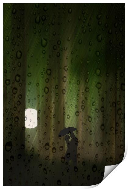 Lovers In the Rain Print by Tom York