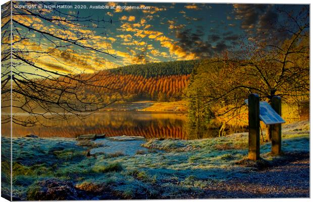 Frosty Morning At Ladybower  Canvas Print by Nigel Hatton