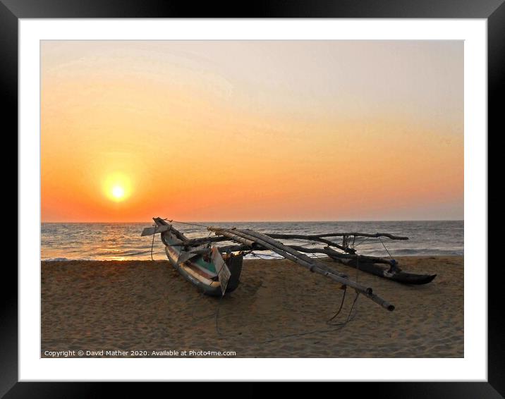 Sri Lankan sunset Framed Mounted Print by David Mather