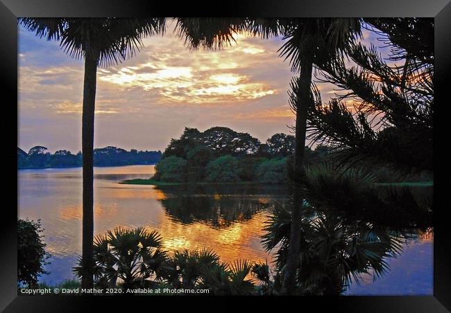 Day's End in Sri Lanka Framed Print by David Mather