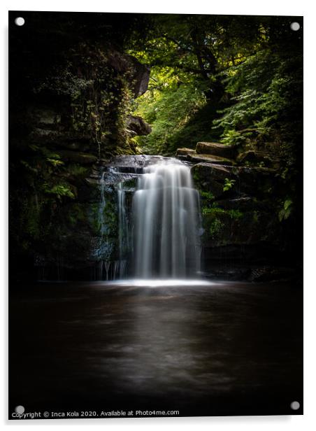 Thomasson Falls Near Grosmont  Acrylic by Inca Kala