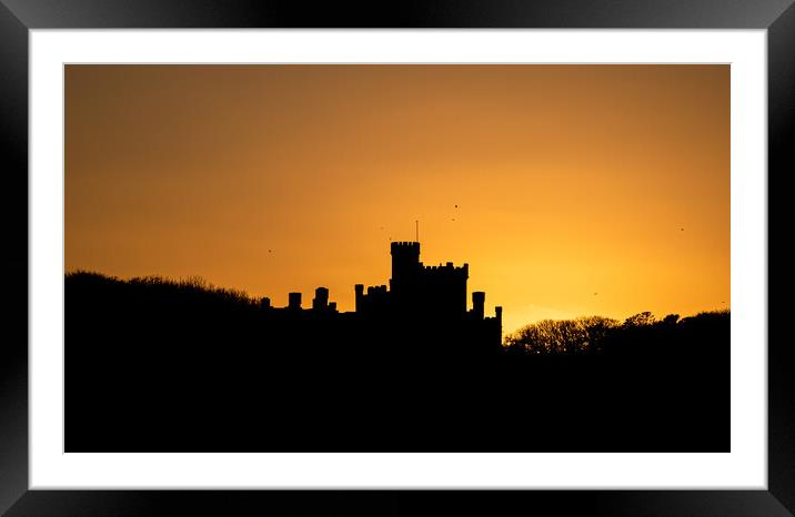 St Brides Castle at Sunset. Framed Mounted Print by Colin Allen