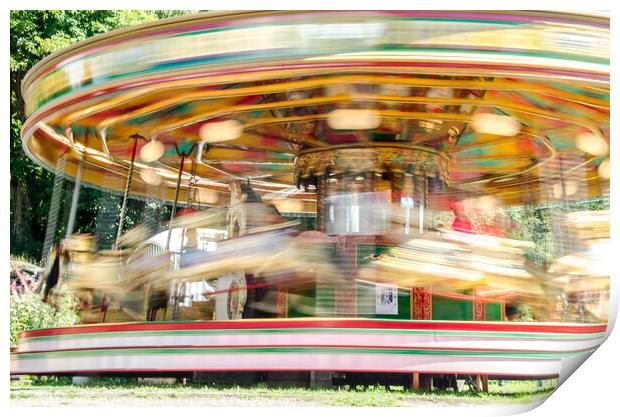 Carousel spinning  Print by Richard Ashbee