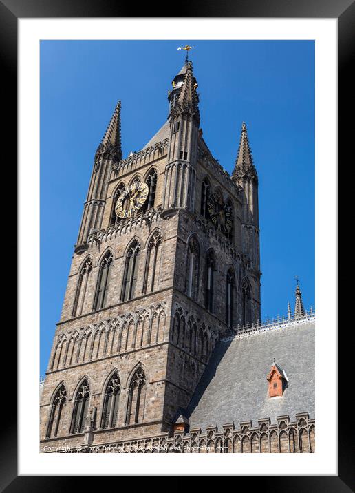 The Cloth Hall in Ypres Framed Mounted Print by Chris Dorney
