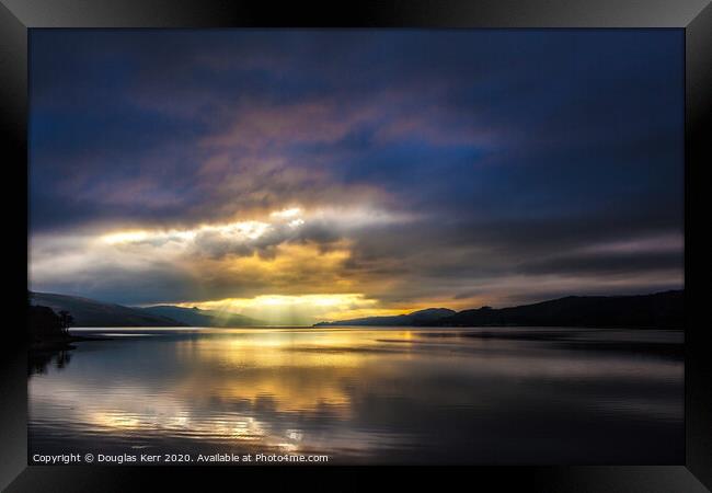 Sunset on Loch Fyne Framed Print by Douglas Kerr