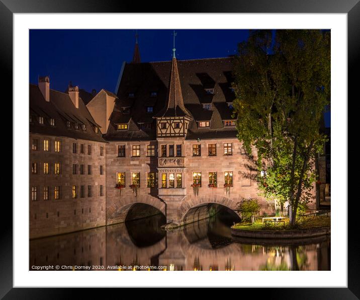 Heilig-Geist-Spital in Nuremberg Framed Mounted Print by Chris Dorney