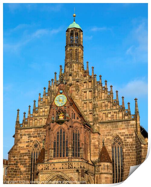 Frauenkirche in Nuremberg Print by Chris Dorney