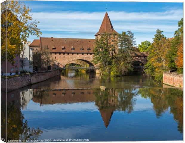 Old Town in Nuremberg  Canvas Print by Chris Dorney