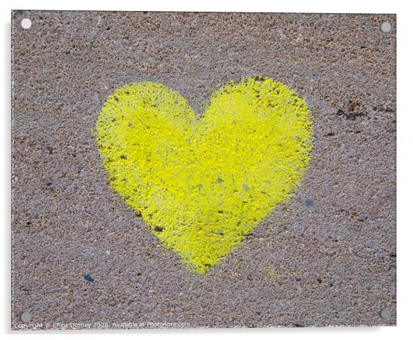 Graffiti Heart Acrylic by Chris Dorney