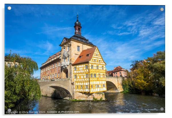 Altes Rathaus in Bamberg Acrylic by Chris Dorney