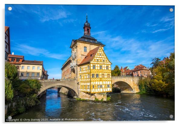 Altes Rathaus in Bamberg Acrylic by Chris Dorney