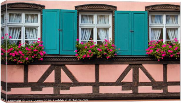 Bavarian Architecture in Bamberg Canvas Print by Chris Dorney