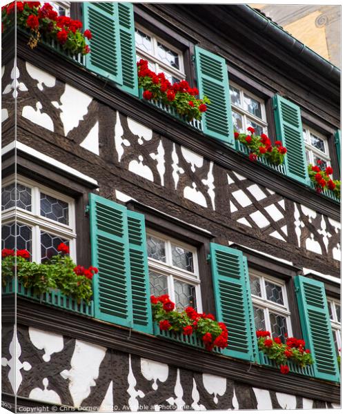 Traditional Bavarian Architecture in Bamberg Canvas Print by Chris Dorney
