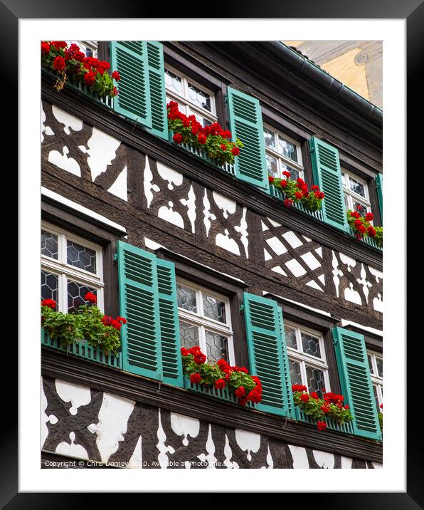 Traditional Bavarian Architecture in Bamberg Framed Mounted Print by Chris Dorney