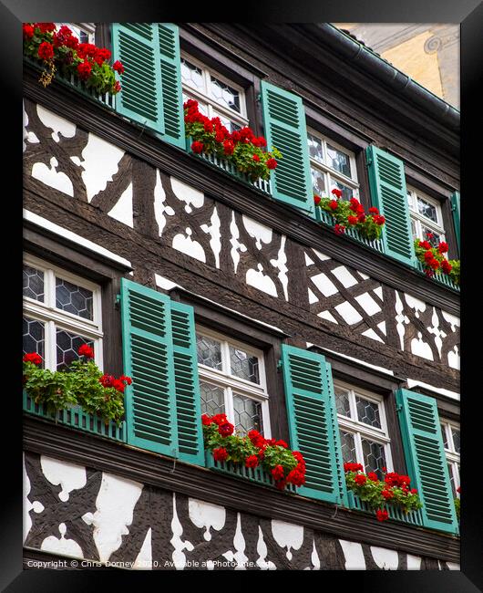 Traditional Bavarian Architecture in Bamberg Framed Print by Chris Dorney