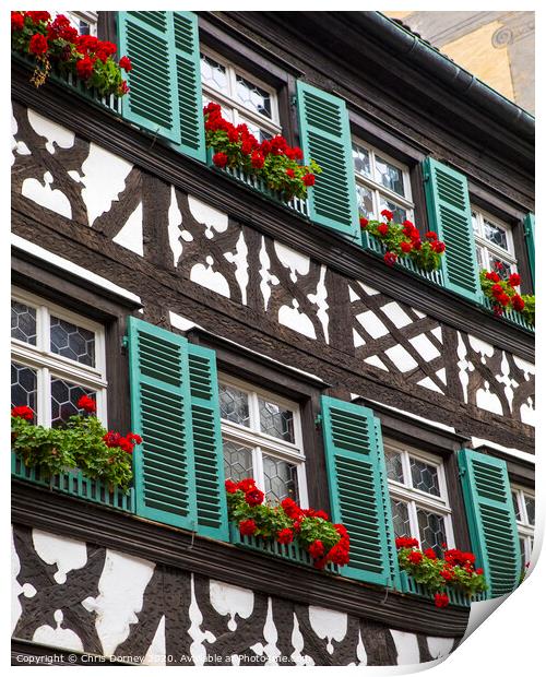 Traditional Bavarian Architecture in Bamberg Print by Chris Dorney