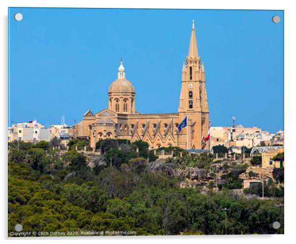 Our Lady of Loreto Parish Church on Gozo Acrylic by Chris Dorney