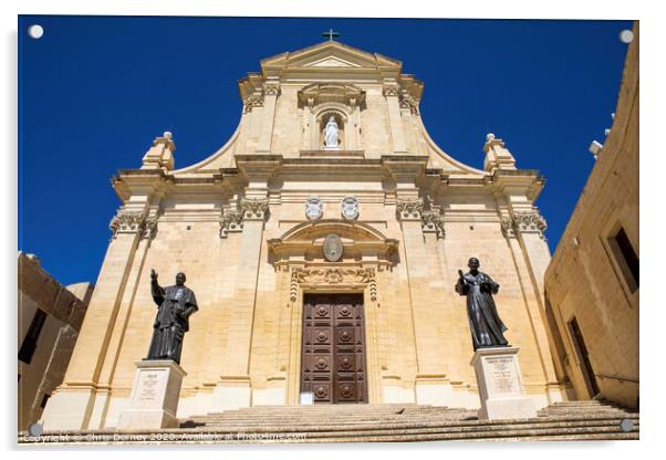 Cathedral of the Assumption in Gozo Acrylic by Chris Dorney