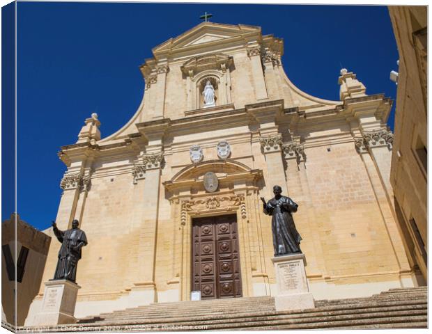 Cathedral of the Assumption in Gozo Canvas Print by Chris Dorney