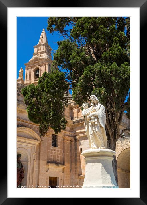 Mellieha in Malta Framed Mounted Print by Chris Dorney