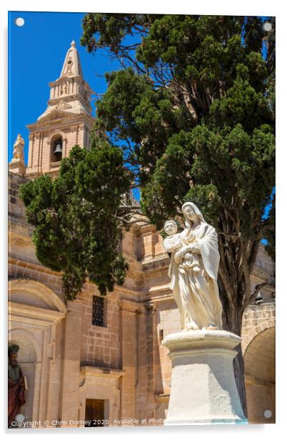 Mellieha in Malta Acrylic by Chris Dorney