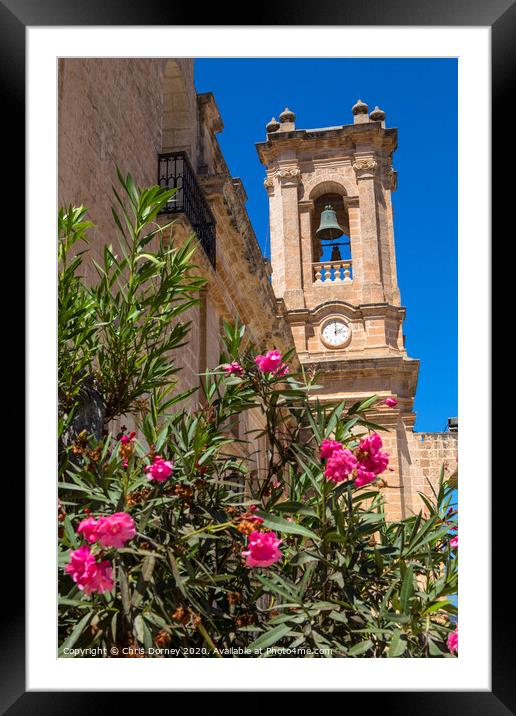 Sanctuary of Our Lady of Mellieha in Malta Framed Mounted Print by Chris Dorney