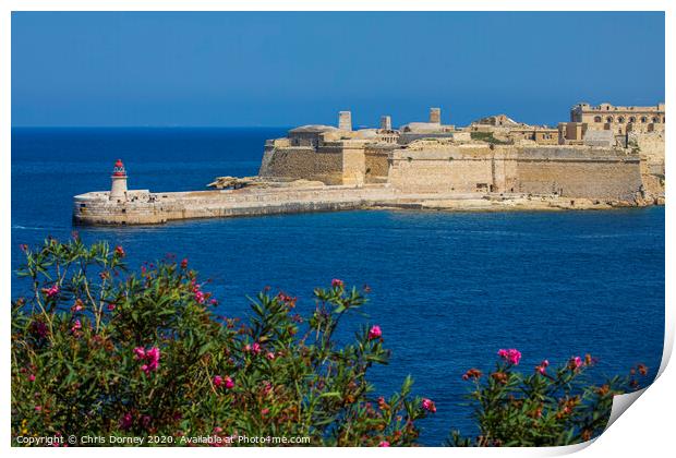 Fort Ricasoli in Malta Print by Chris Dorney