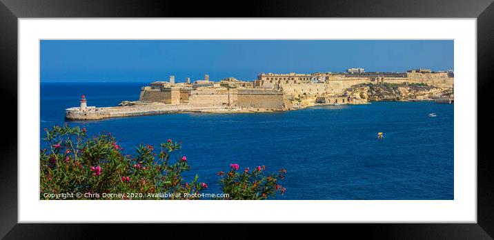Fort Ricasoli in Malta Framed Mounted Print by Chris Dorney