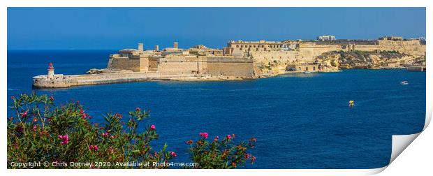 Fort Ricasoli in Malta Print by Chris Dorney