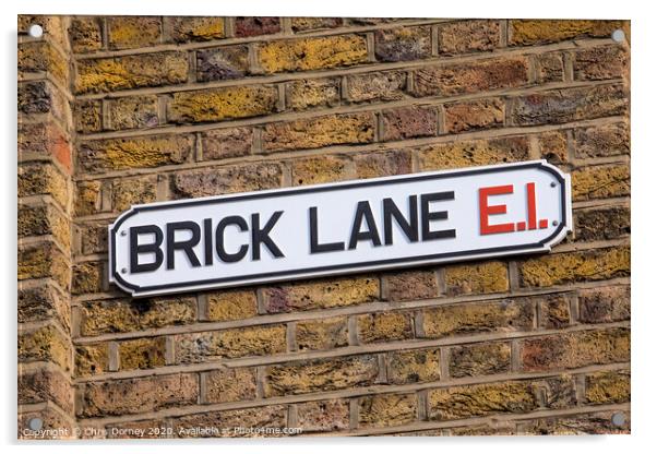 Brick Lane in London Acrylic by Chris Dorney