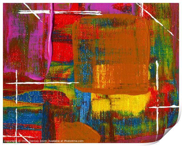 Abstract Art Background Print by Chris Dorney