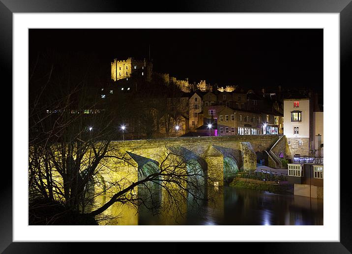 Durham Castle & Old Elvet Bridge Framed Mounted Print by David Lewins (LRPS)