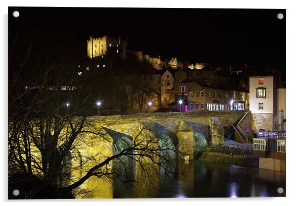 Durham Castle & Old Elvet Bridge Acrylic by David Lewins (LRPS)