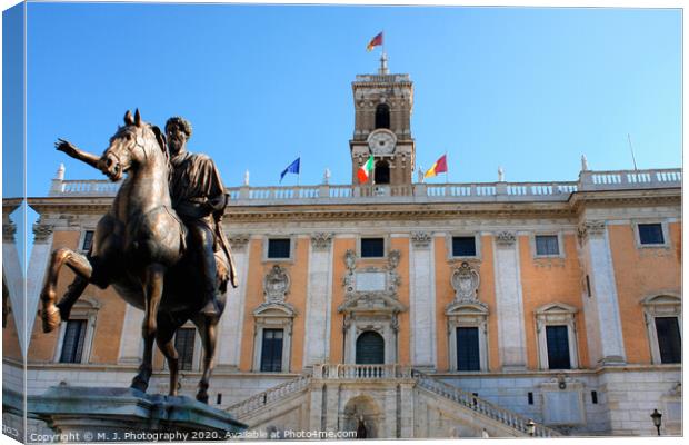 Piazza del Campidoglio on the Capitoline Hill, Cit Canvas Print by M. J. Photography