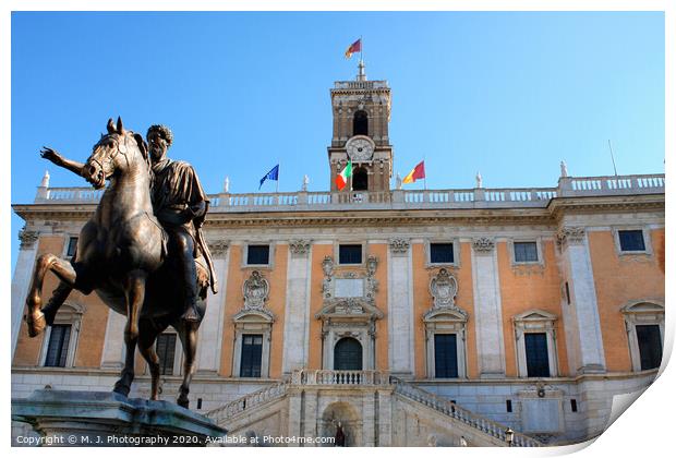 Piazza del Campidoglio on the Capitoline Hill, Cit Print by M. J. Photography