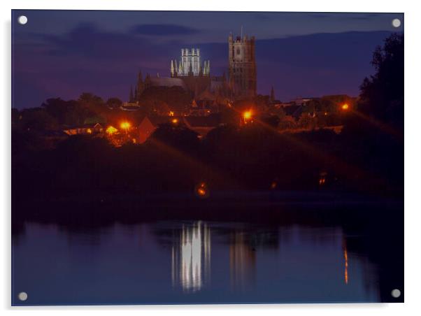Ely Cathedral, from Roswell Pits Acrylic by Andrew Sharpe