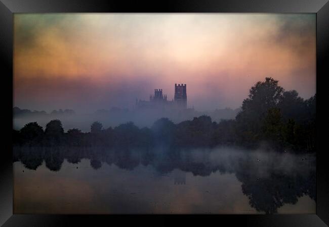Ely Cathedral, from Roswell Lakes Framed Print by Andrew Sharpe