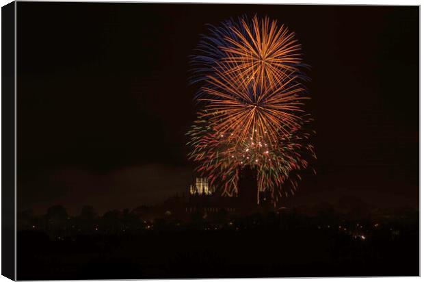 Ely Firework Display, 2017 Canvas Print by Andrew Sharpe