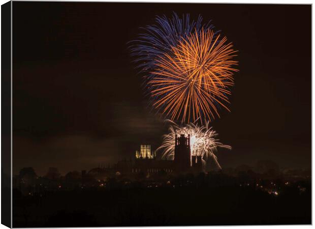 Ely Firework Display, 2017 Canvas Print by Andrew Sharpe