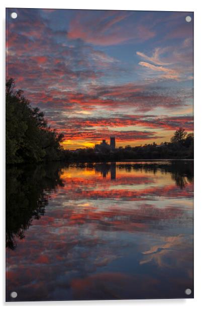 Sunset from Roswell Pits, 20th October 2018 Acrylic by Andrew Sharpe