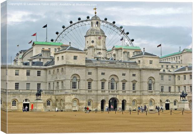 Horse Guards Parade and London Eye Canvas Print by Laurence Tobin