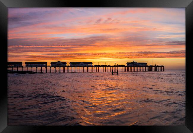 Dawn over Southwold Pier, 10th June 2017 Framed Print by Andrew Sharpe
